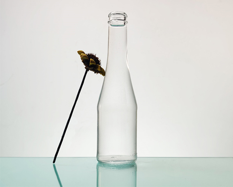 Botol kaca Vodka, minuman keras kecil buram bulat Flint Normal 100ml