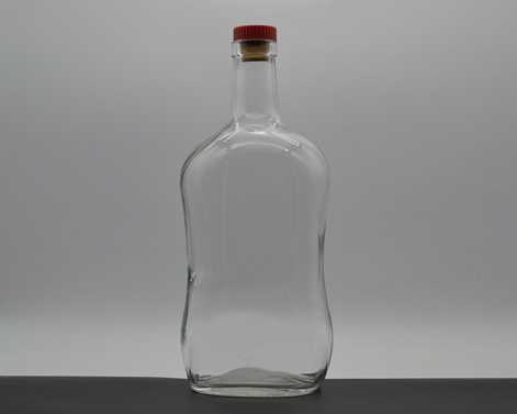 3L wadah kaca Flint ekstra putih raksasa botol Rum bening bulat