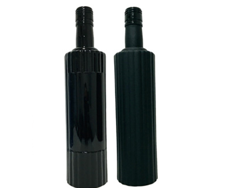Botol Tequila hitam kaca warna Solid bulat 500ml
