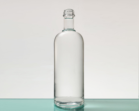 Botol Vodka 500ml bentuk Oval, kaca batu api tinggi