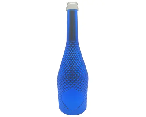 75cl baru botol sampanye biru mengkilap