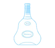 Botol kaca Spirit berbentuk