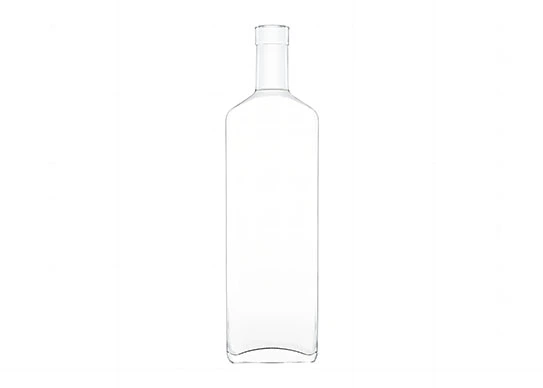 Botol kaca Gin persegi panjang 750ml, botol kaca Flint tinggi kosong