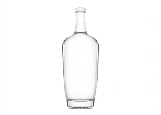 Botol Gin kaca Flint ekstra putih Oval 750ml
