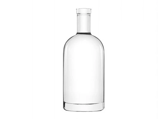 Botol kaca Vodka Nordik Flint ekstra putih bulat 750ml