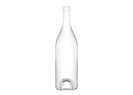 Botol kaca desain elegan tinggi 750ml kustom kemasan Vodka