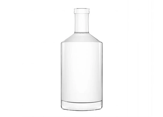 Diskon besar botol kaca 700ml alas berat pelat bentuk bulat selesai