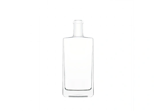 Botol kaca persegi panjang t-cork Top Vodka Rum kemasan