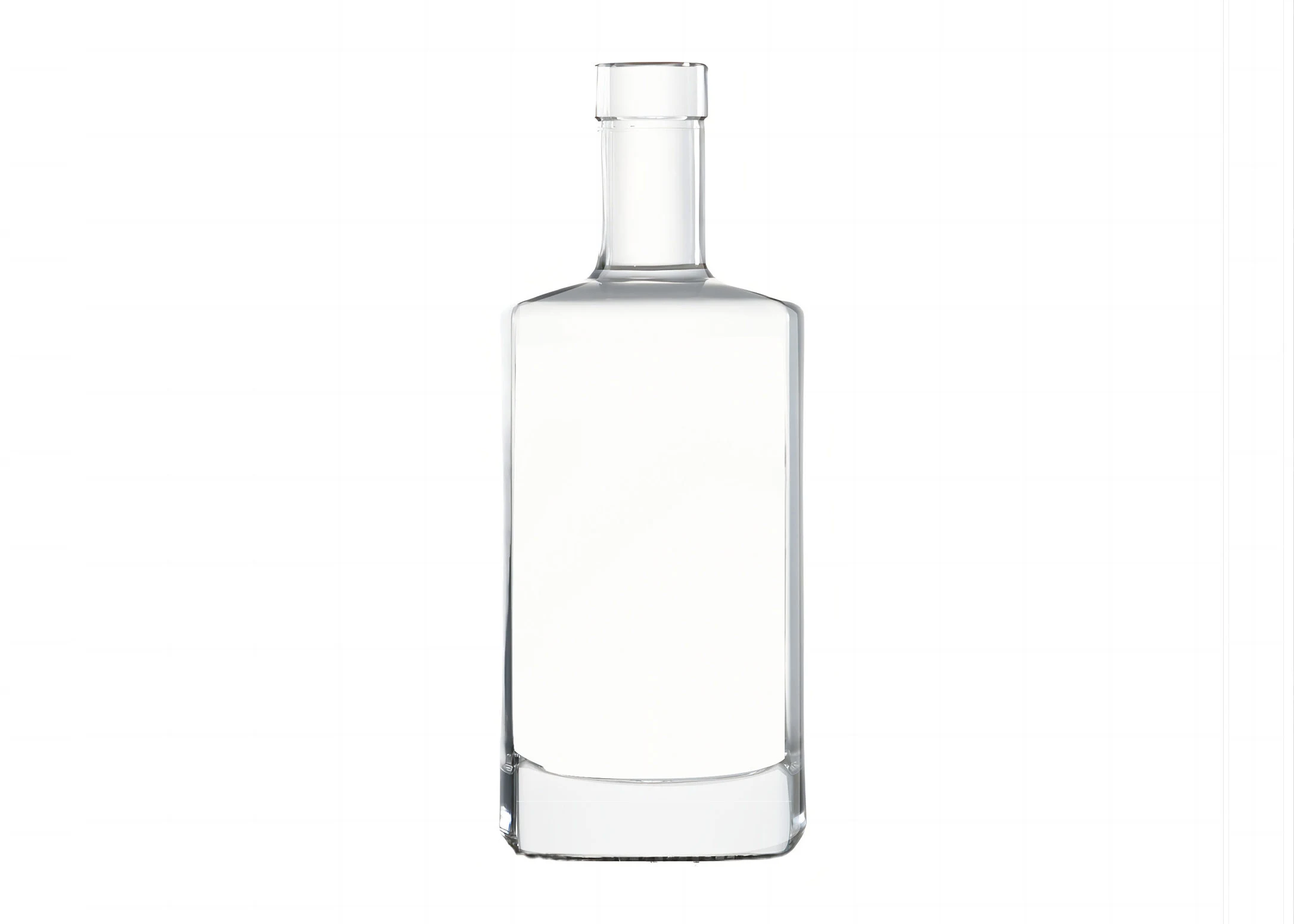 500ml persegi botol roh piring selesai