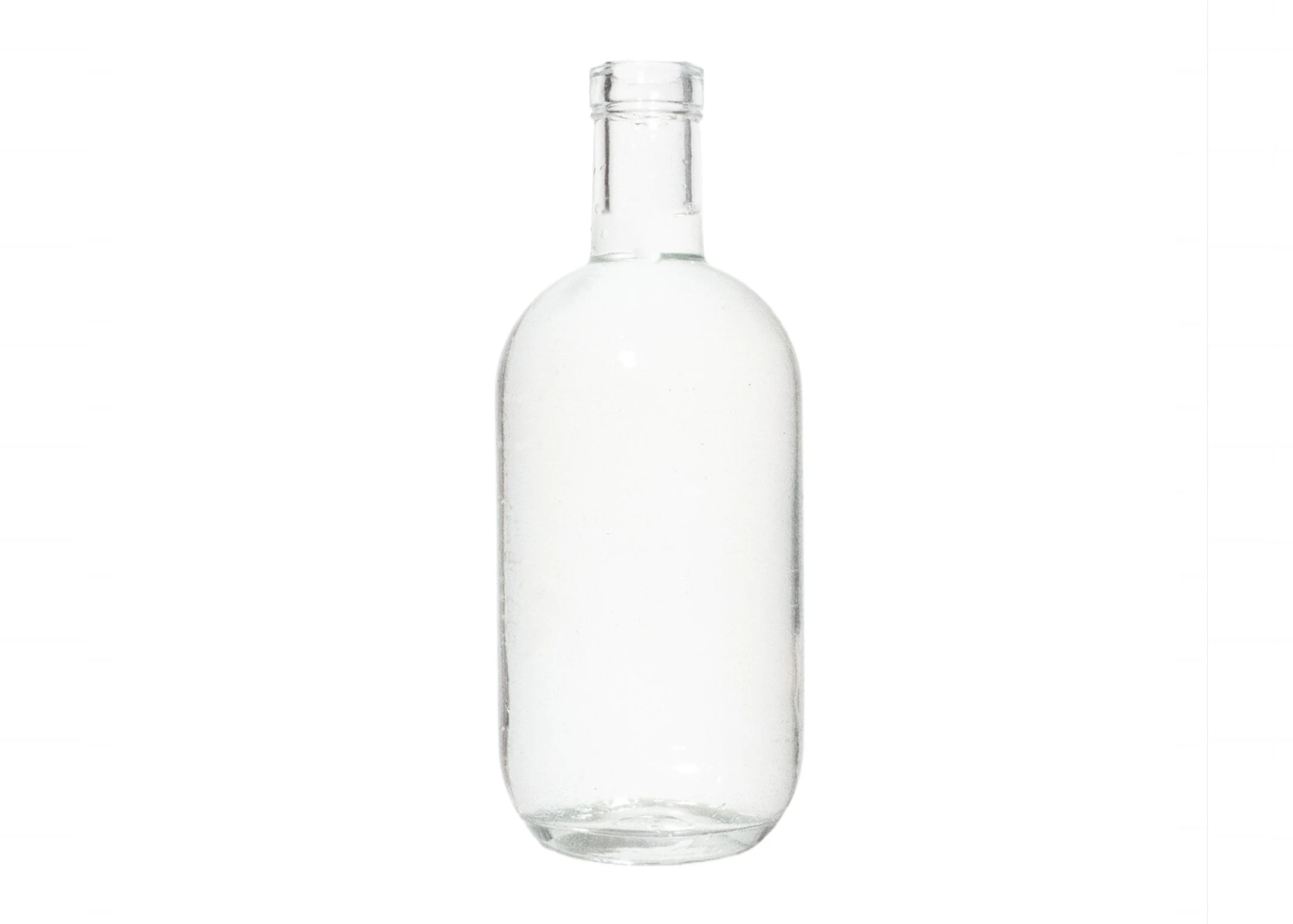 Botol kaca mode kemasan alkohol 500ml dasar bulat