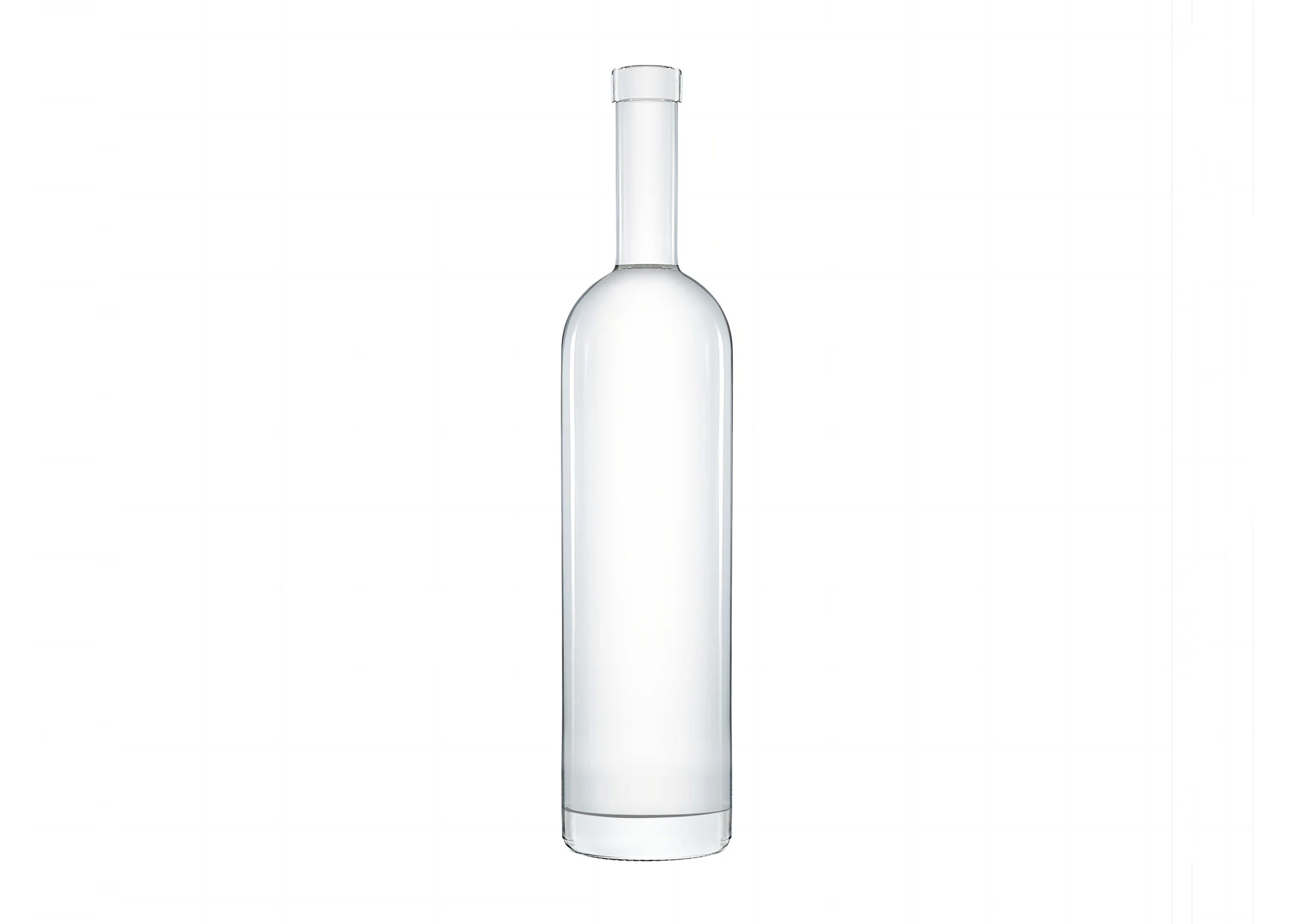 Tinggi silinder 500ml botol kaca Vodka Bar Atas