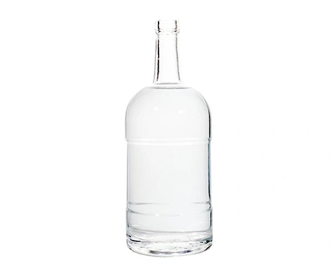 Botol Vodka bulat 1000ml, kaca batu api ekstra