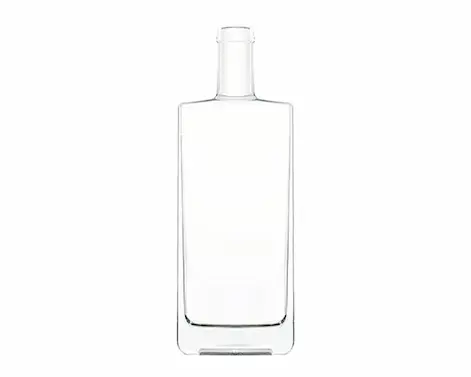 Botol Rum ekstra putih penjualan laris bentuk persegi panjang 750ml